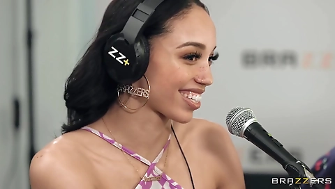 Sexy brunette hair with huge cock