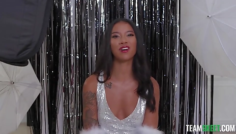 Sexy blond with a little cards body