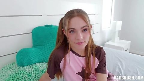 Sexy blonde fucked on a fat cock