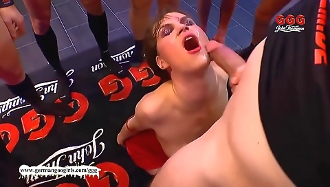 Blonde cutie enjoys anal sex