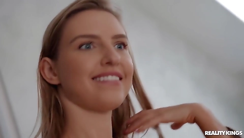 Sexy young blonde gets her pussy pounded