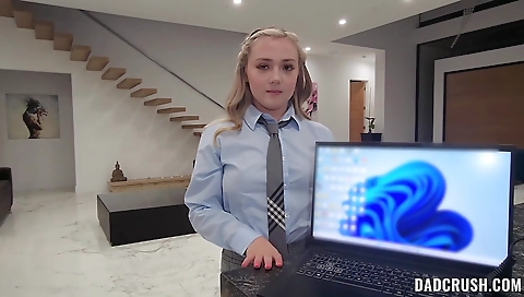 Sexy chick with a huge cock