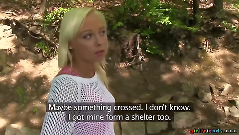 Horny lesbians lick each others pussies