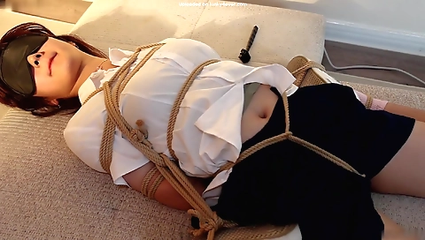 Sexy amateur brunette with a dildo lesbian